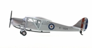 Port side view of the 1/72 scale diecast model de Havilland DH 80A Puss Moth, s/n K1824 of Home Command Communications Flight, RAF - Oxford Diecast 72PM002