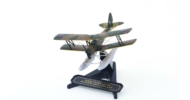 Image showing model on display stand 1/72 Scale diecast model aircraft. de Havilland DH.82 Queen Bee pilotless radio-controlled target drone float plane, circa mid-1941 - Oxford Diecast 72TM010