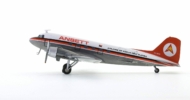 Port side view of the Douglas C-47A Skytrain (DC-3A) 1/200 scale diecast model, registration VH-MAB in the livery of Ansett Airlines of Papua New Guinea -  JC Wings JC2AAA528 / XX2528