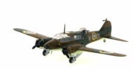 Front port side view of Oxford Diecast 72AA004 – 1/72 scale diecast model Avro Anson Mk.I, s/n K6298, RAF Coastal Command