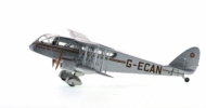 Port side view of the 1/72 scale diecast model DH.84 Dragon registered G-ECAN, in Railway Air Services livery circa 2000 - 2019 - Oxford Diecast 72DG001
