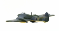 rear view of Oxford Diecast AC068 - 1/72 scale diecast model Gloster Meteor F.2, s/n DG207/G, prototype, powered by two Halford H1s (de Havilland Goblin).
