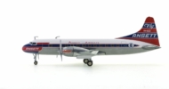 port side view of Herpa HE559706 - 1/200 scale diecast model Convair CV-340, registration VH-BZD in the livery of Ansett Airways