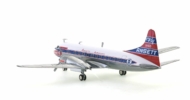 Rear view of Herpa HE559706 - 1/200 scale diecast model Convair CV-340, registration VH-BZD in the livery of Ansett Airways