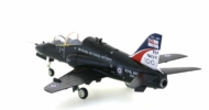 Rear view of Hobby Master HU1002 - 1/48 scale diecast model of the BAe Hawk T.1, s/n XX301 of the Fleet Requirements and Air Direction Unit (FRADU), Royal Naval Air Station Yeovilton, 2009.