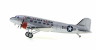 Port side view of Hobby Master HL1307 - 1/200 scale diecast model of the Douglas C-47A (DC-3) Skytrain, "Camel Caravan to Berlin", 86th TS, USAAF, Berlin Airlift, October 1948.