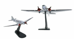 Image of model on display stand, Hobby Master Hobby Master HL1307 - 1/200 scale diecast model of the Douglas C-47A (DC-3) Skytrain, 