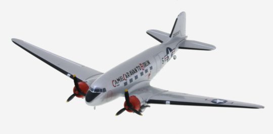 Top view of Hobby Master HL1307 - 1/200 scale diecast model of the Douglas C-47A (DC-3) Skytrain, 