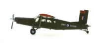 Port side view of Herpa HE580489 - 1/72 scale diecast model Pilatus PC-6B Turbo-Porter, s/n A14-690, 161 (Independent) Reconnaissance Flight, Australian Army Aviation Corps (AA AvnC), Nui Dat Air Base, Vietnam, 1969.