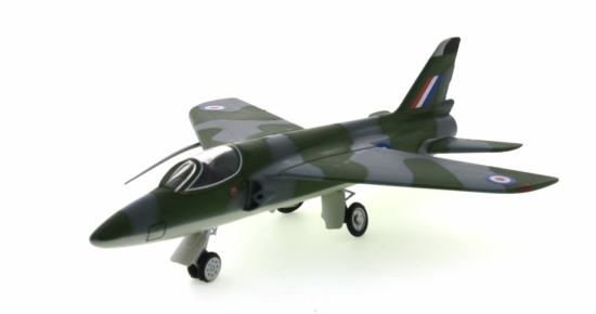 Front port view of Aviation72 AV7228001 - 1/72 scale diecast model Folland Gnat F.1, s/n XK724 RAF Museum Cosford