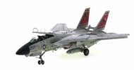 Port side view of the Grumman F-14A Tomcat 1/72 scale diecast model, tail code AE/202, VF-31 "Tomcatters", US Navy, CVW-6, USS Forrestal (CV 59), 1988 - Calibre Wings CA721412