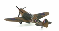Rear view of the Curtiss Kittyhawk Mk.IV (P-40N) 1/72 scale diecast model, s/n FX-835, named "No Orchids", 450 Sqn, RAAF, Vasto, Italy, early 1944 - Hobby Master HA5508