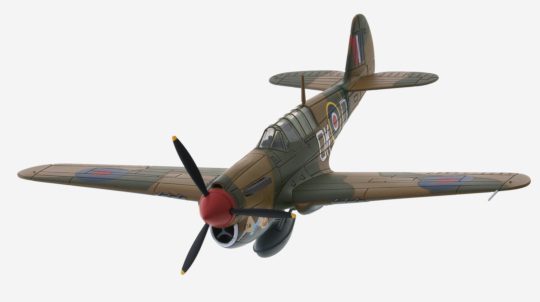 Top View of Hobby Master HA5508 - 1/72 scale diecast model Curtiss Kittyhawk Mk.IV (P-40N), s/n FX-835 "No Orchids", 450 Sqn, RAAF, Vasto, Italy, early 1944.