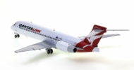 Rear view of the Boeing 717-200 1/200 scale diecast model, registration VH-NXD, QantasLink - Gemini Jets G2QFA539