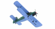 Underside view of the Antonov An-2  1/200 scale diecast model, "Anna", of LTS Flugdienste (Luft Taxi Service Airservices), CLASSIC-Antonow - Herpa HE570602