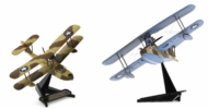 Image of model on display stand, Supermarine Walrus I, 1/72 scale diecast model in the colour scheme worn during "Operation Torch" during 1942 - Oxford Diecast 72SW002