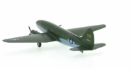 Rear view of the Curtiss C-46F Commando 1/200 scale diecast model, "The Tinker Belle", s/n 44-78774 in a United States Army Air Force (USAAF) colour scheme - AeroClassics AC219754