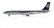 Port side view of the Boeing 707-436 1/200 scale diecast model, registered G-APFO in a British Airtours livery, circa the early 1970s - Inflight200 IF7070514PBA 