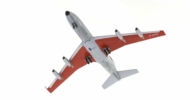 Underside view of the Boeing 707-436 1/200 scale diecast model, registered G-APFO in a British Airtours livery, circa the early 1970s - Inflight200 IF7070514PBA 