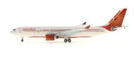 Port side view of the Airbus A330-200 1/400 scale diecast model, registration VT-IWA, in the livery of Air India circa 2008 - Aero Classic AC419827