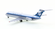 Rear view of the McDonnell Douglas DC-9 1/200 scale diecast model of registration PH-DNG in the 1960s livery of KLM Royal Dutch Airlines - Gemini Jets G2KLM847