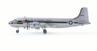 Port side view of the 1/200 scale diecast model Douglas C-54M, s/n 44-9030, 513th Air Transport Group, Military Air Transport Service, Rheine-Main AB, Germany, Berlin Air Lift, in 1949. The aircraft continued to wear the World War II colour scheme of Air Transport Command's (ATC) Pacific theatre - Herpa HE559720