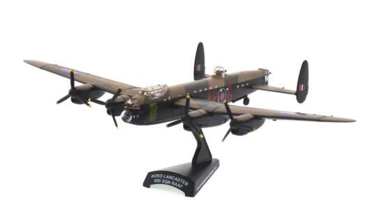 Front starboard side view of the Avro Lancaster B. I 1/150 scale diecast model, of G for George, No. 460 Squadron, RAAF - Postage Stamp Collection PS5333AU