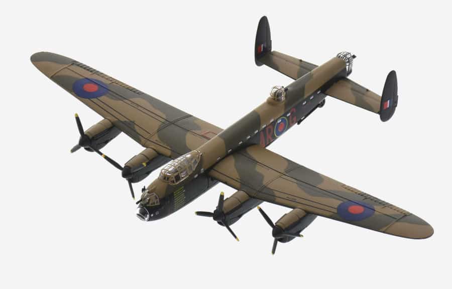 Top view of the Avro Lancaster B. I 1/150 scale diecast model, of G for George, No. 460 Squadron, RAAF - Postage Stamp Collection PS5333AU