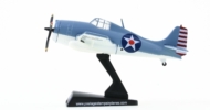 Port side view of the Grumman F4F Wildcat 1/87 scale diecast model, US Navy, circa 1942 - Postage Stamp Collection PS53512