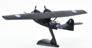 Rear view of the 1/150 scale diecast model Consolidated PBY-5A Catalina s/n A24-88, RK-A, No. 42 Sqn, RAAF, in a Black Cat colour scheme, circa 1944 - Postage Stamp Collection PS55566