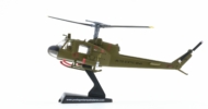 Port side view of the Bell AH-1C Iroquois 1/100 scale diecast model in the colour scheme of the 1st Cavalry Division, US Army, An Khe, South Vietnam, circa 1966. - Postage Stamp Collection PS5601