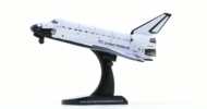 Port side view of the Space Shuttle Orbiter 1/300 scale diecast model, "Atlantis", OV-104, NASA - Postage Stamp Collection PS58231
