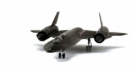 Front view of the Lockheed SR-71A Blackbird 1/72 scale diecast model of s/n 61-7971, Det-2, 9th RW, United States Air Force (USAF), Edwards AFB, 1996 - Century Wings CW001634
