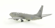 Rear view of the Boeing Poseidon MRA1, (P-8A) 1/400 scale diecast model named "Pride of Moray" of No. 120 Sqn, RAF, RAF Kinloss, Scotland, 2020 - Gemini Jets GMRAF100