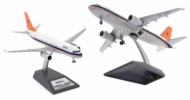Image showing model on display stand, 1/200 scale diecast model Airbus A320-200 named "Blue Crane", registration ZS-SHA in South African Airways/Suid-Afrikaanse Lugdiens livery, circa the late 1990s - Inflight200 IIF320SAL0818