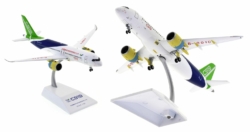 Image showing model on displaystand, 1/200 scale Comac C919 prototype diecast model, registration B-001C in Comac House Colours - JC Wings LH2COM225