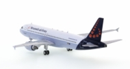 Rear view of the 1/200 scale diecast model Airbus A320-200 registration OO-SNJ in Brussels Airlines livery - JFox JF-A320-027