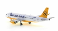 Rear view of the 1/200 scale diecast model Airbus A320-200 registration D-AICB in Thomas Cook Airlines/ Condor livery - JFox JF-A320-035