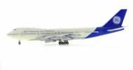 Port side view of the Boeing 747-100  1/200 scale diecast model flying engine test bed of General Electric, registration N747GE - Inflight200 IF742GE01