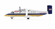 Port side view of the Short 330-100 1/200 scale diecast model, registration G-NICE in Genair's British Caledonian commuter services livery, circa the early 1980s - JC2BCA537