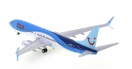 Rear view of the Boeing 737-800 1/200 scale s diecast model registration G-FDZU in TUI Airway's livery - Gemini Jets G2TOM464