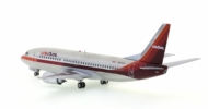 Rear view of the Boeing 737-300 1/200 scale diecast model registration N523AU in USAir's livery - Gemini Jets (Gemini200) G2USA429