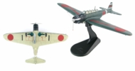 Image showing underside and model on diplay stand, Hobby Master HA2011 - 1/72 scale diecast model of the Nakajima B5N2, #EII-301, flown by Lt. Cdr. Shigekazu Shimazaki, Zuikaku Hikōtai, IJNAS December 7, 1941, Pearl Harbor.