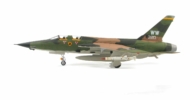Port side view of Hobby Master HA2551 - 1/72 scale diecast model Republic Aviation F-105F Thunderchief, s/n 63-8301, “Double MiG Killer”, Pilot Lt Col. Leo Thorsness 465 TFS, 507th TFW, USAF, April 17, 1967.