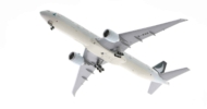 Underside view of BT400-777-3-002 - 1/200 scale diecast model B777-300ER of registration B-KQQ in Cathay Pacific's livery.
