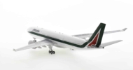 Rear view of IF332AZA0519 - 1/200 scale diecast model Airbus A330-200  of registration EI-EJI in Alitalia's livery