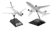Image showing model on display stand, Rear view of Inflight B-310-IR-0820 - Airbus A310-300 1/200 scale diecast model, registration EP-IBK in Iran Air livery.