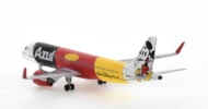 Rear view of the 1/400 scale diecast model A320-200neo registration PR-YSH in Azul Linhas Aerea's "Mickey Mouse - Walt Disney World" livery - Aero Classicss BBX41628