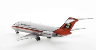 Rear view of Gemini Jets G2BZA480 - 1/200 scale diecast model of the McDonnell Douglas DC-9-11 registration N945L in Bonanza Airlines livery.