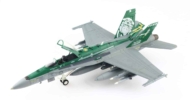 Front port side view of Hobby Master HA3558 - McDonnell Douglas F/A-18A Hornet 1/72 scale diecast model  s/n A21-39 of No. 77 Sqn, RAAF, " 33 years of legacy Hornet operations with 77 Sqn".